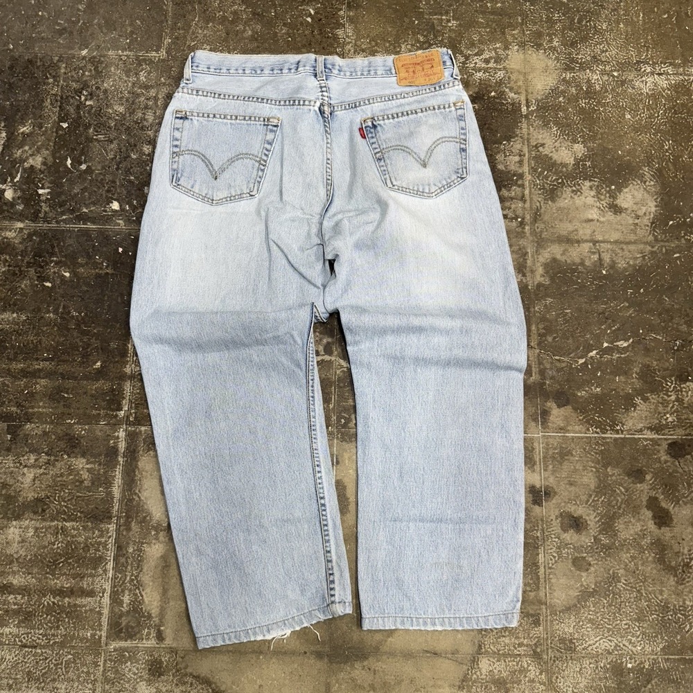 Vintage LEVIS 505 Blue Light Wash Denim Jeans W36 L25.5 Regular Fit Straight Leg - Picture 2 of 5
